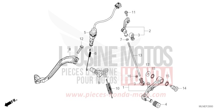 PEDALE de Africa Twin PEARL GLARE WHITE (NHB53H) 2025